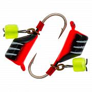 Безмотылка Столбик с сыр.куб. d 2,0 мм, вес 0,29 гр, черный с бел..полос.-красн /10 шт/